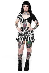 quirky whimsical striped circus top