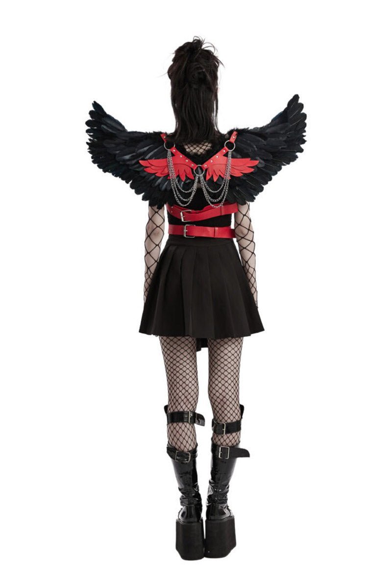 Blood Birdwings Harness [Black/Red] - belts - VampireFreaks - Punk Rave