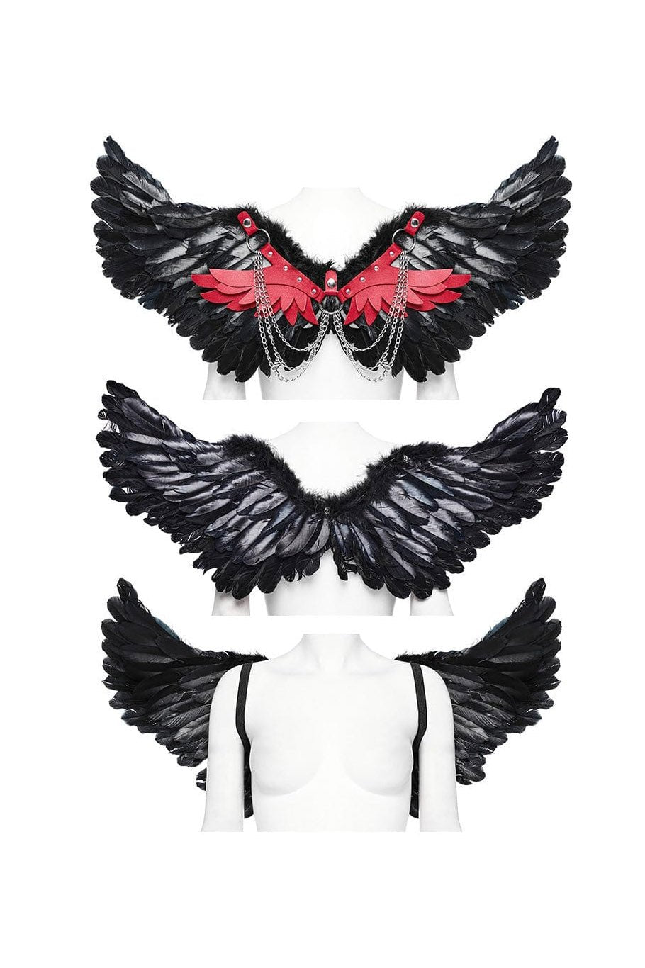 Blood Birdwings Harness [Black/Red] - belts - VampireFreaks - Punk Rave