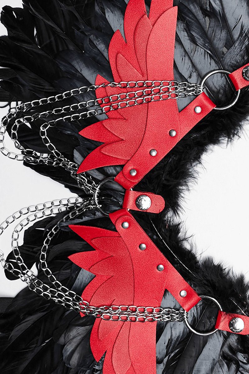 Blood Birdwings Harness [Black/Red] - belts - VampireFreaks - Punk Rave