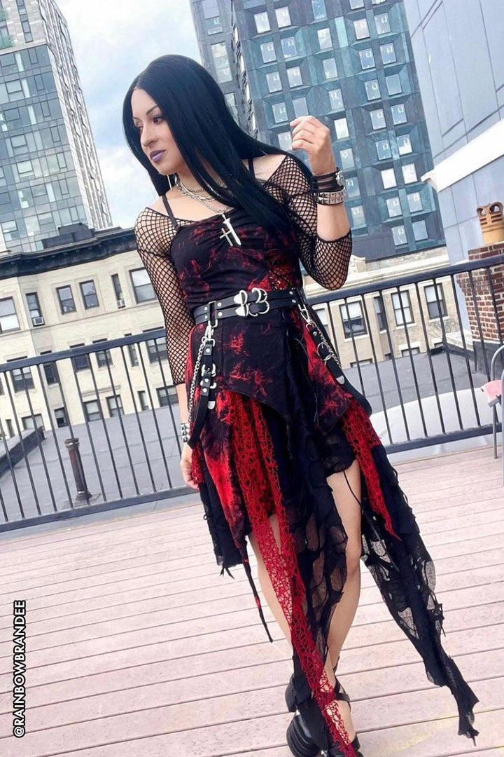 Blood Bride Distressed Punk Dress - dresses - VampireFreaks - Dark In Love