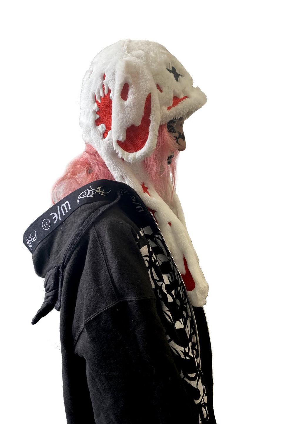 Blood Bunny Hat [WHITE] - hats & scarves & headwear - VampireFreaks - Whatever 21 X Friends4Evr