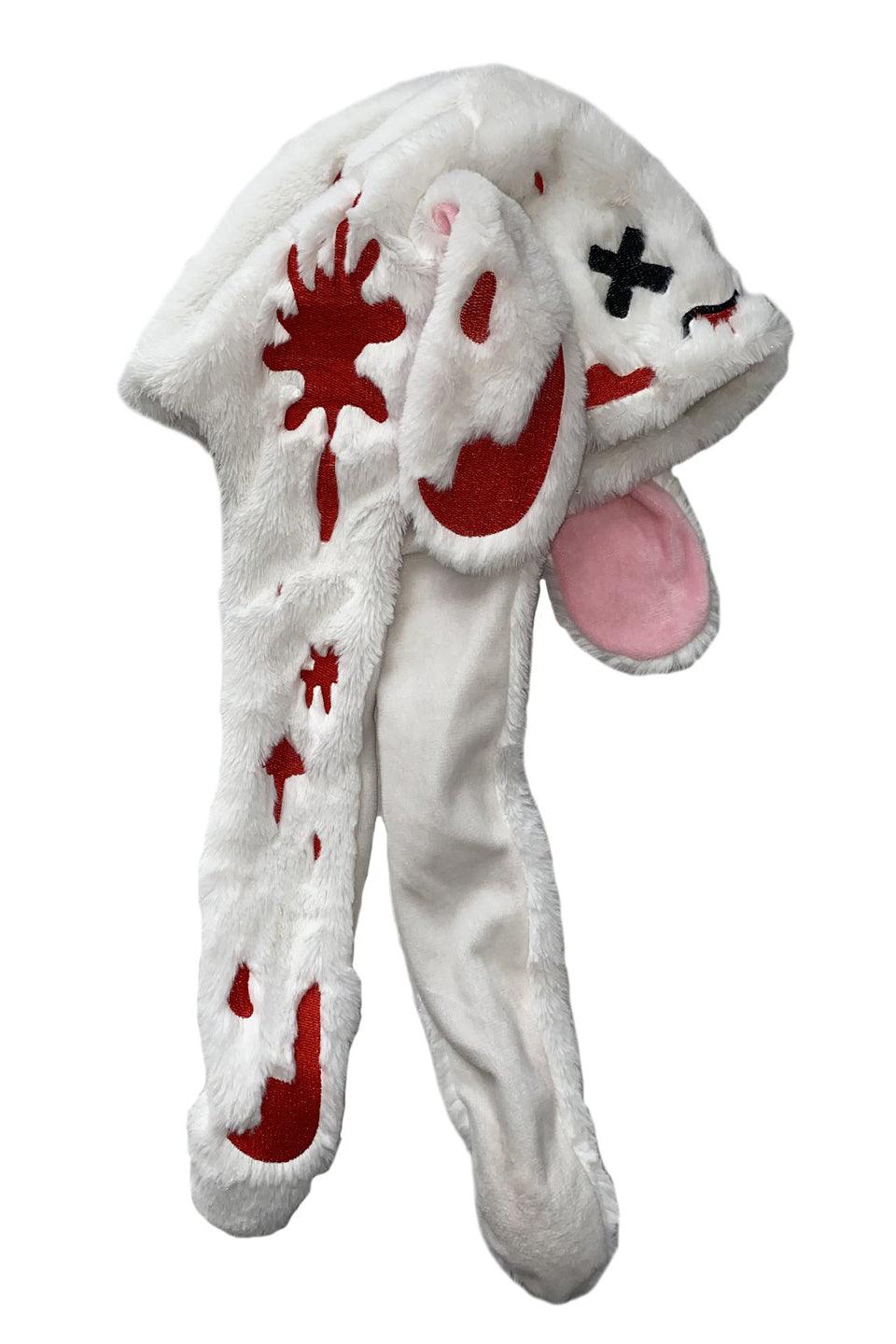 Blood Bunny Hat [WHITE] - hats & scarves & headwear - VampireFreaks - Whatever 21 X Friends4Evr