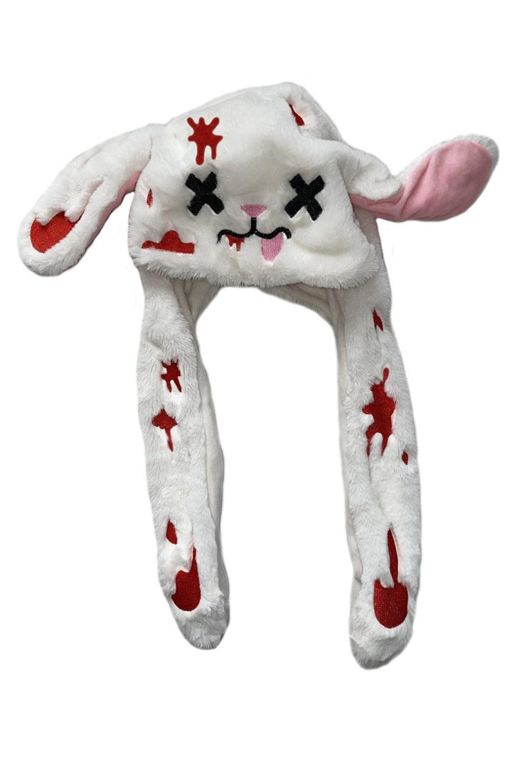 Blood Bunny Hat [WHITE] - hats & scarves & headwear - VampireFreaks - Whatever 21 X Friends4Evr