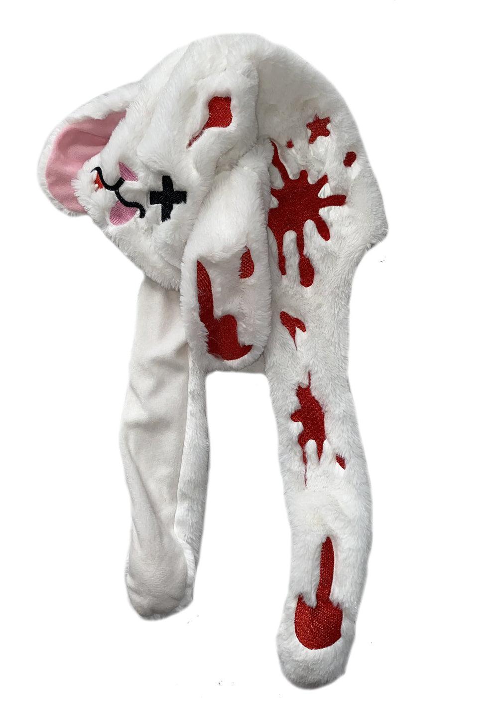 Blood Bunny Hat [WHITE] - hats & scarves & headwear - VampireFreaks - Whatever 21 X Friends4Evr