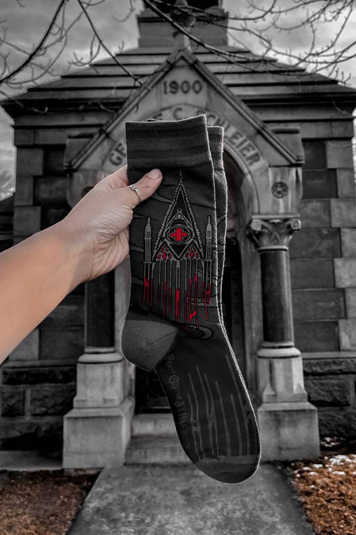 Blood Cathedral Socks - socks & stockings - VampireFreaks - FootClothes