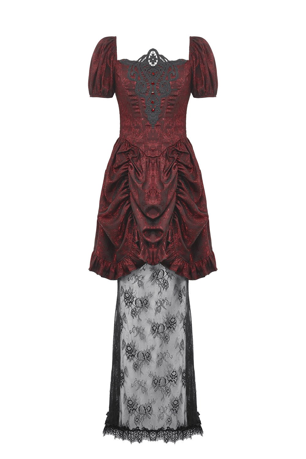 Blood Court Puffed Sleeve Gothic Dress - dresses - VampireFreaks - Dark In Love