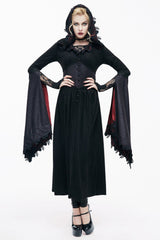 Blood Crimson Satin - Lined Cloak - womens outerwear - VampireFreaks - Devil Fashion