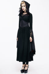 Blood Crimson Satin - Lined Cloak - womens outerwear - VampireFreaks - Devil Fashion