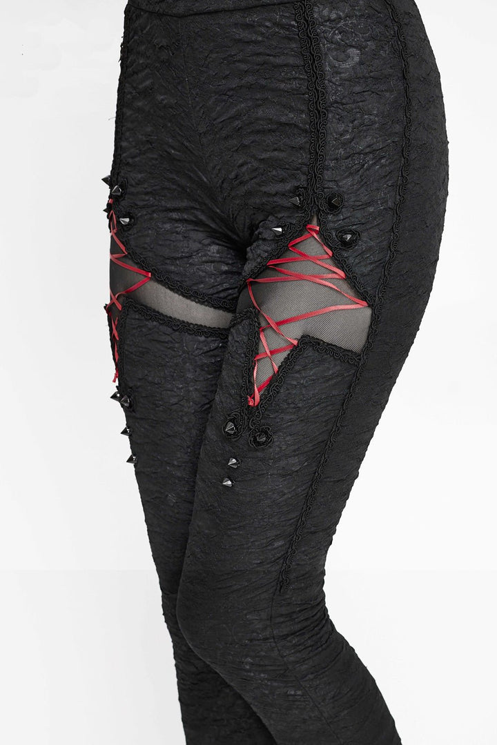 Blood Moon Leggings [Interchangeable Ribbons] - womens bottoms - VampireFreaks - Devil Fashion