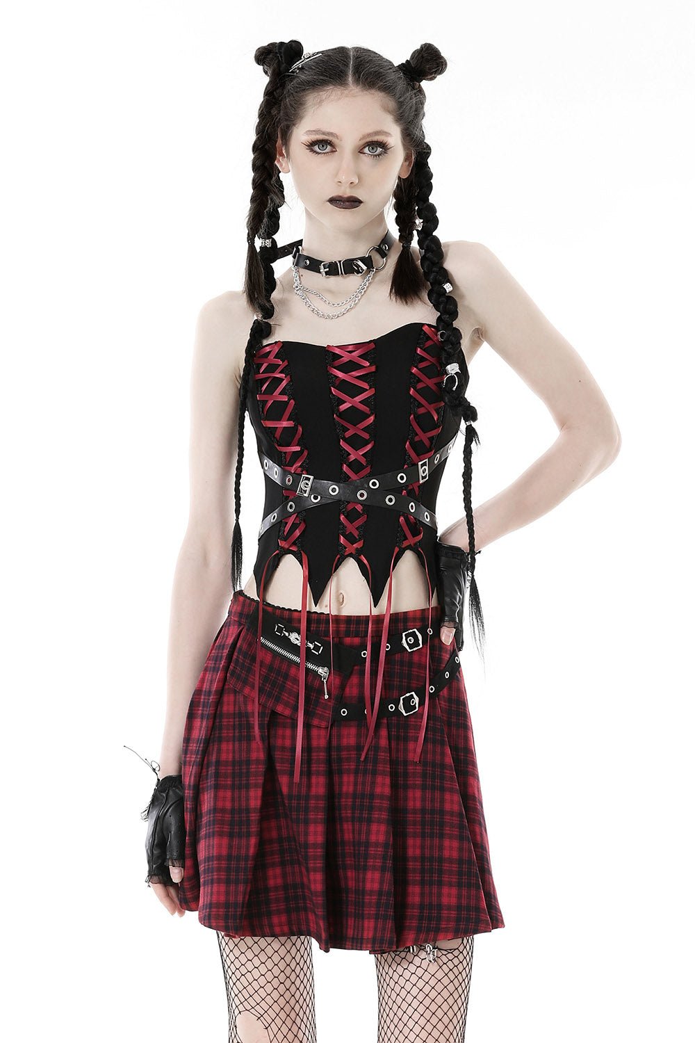 Blood Moon Punk Top - womens tops - VampireFreaks - Dark In Love