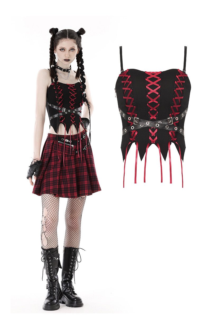 Blood Moon Punk Top - womens tops - VampireFreaks - Dark In Love