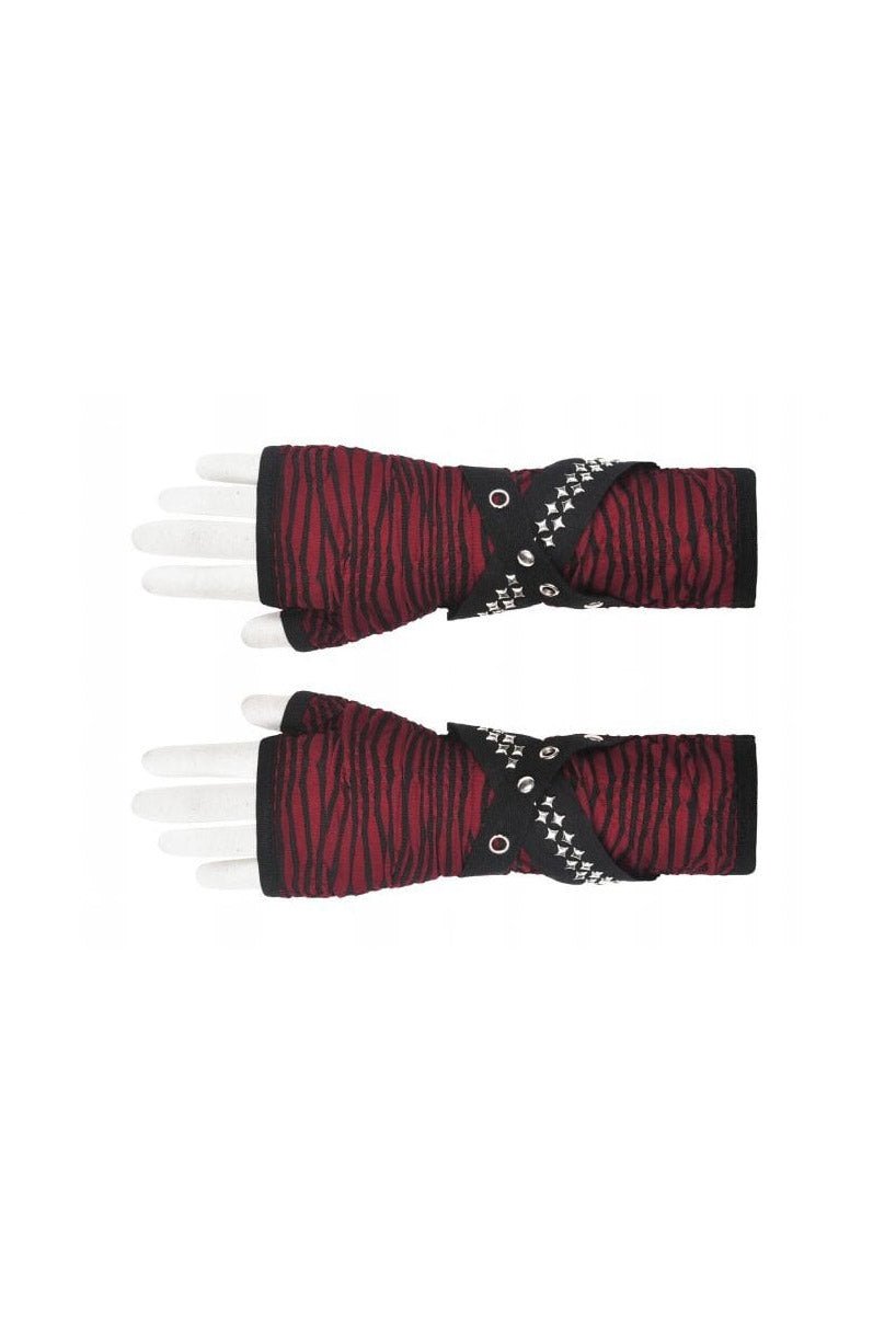 Blood Oath Striped Arm Warmers - gloves & armwarmers - VampireFreaks - Dark In Love
