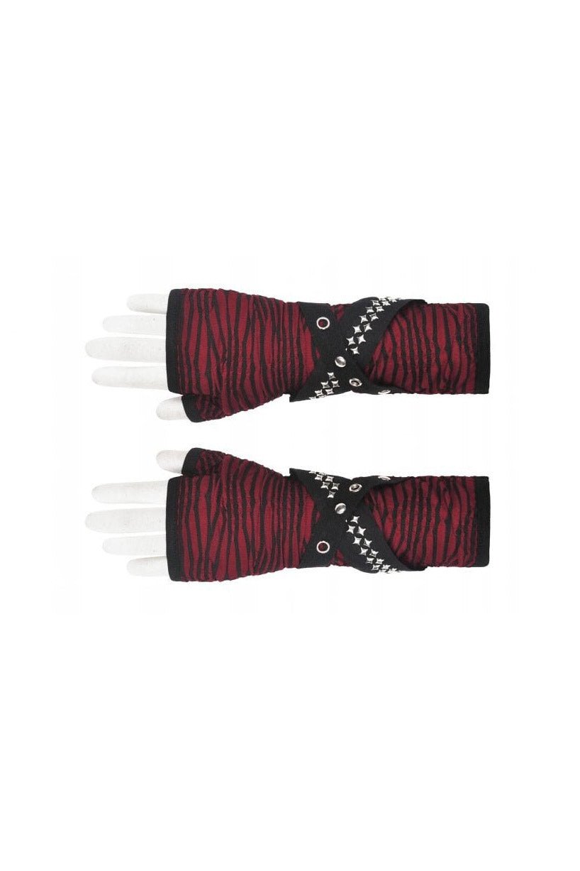 Blood Oath Striped Arm Warmers - gloves & armwarmers - VampireFreaks - Dark In Love