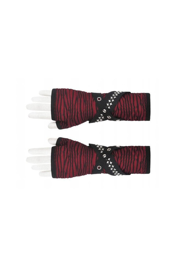 Blood Oath Striped Arm Warmers - gloves & armwarmers - VampireFreaks - Dark In Love