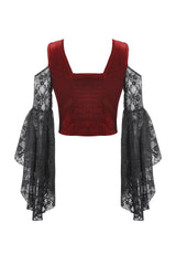 Blood Pact Embroidered Cold Shoulder Top - womens tops - VampireFreaks - Dark In Love