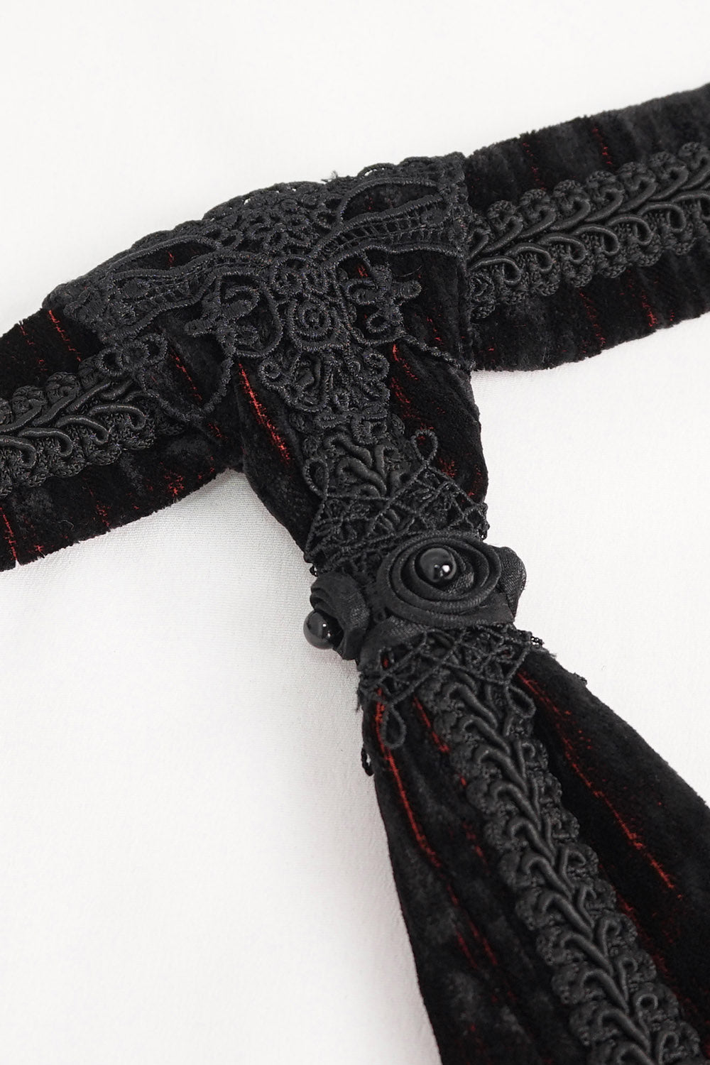 Blood Sacrifice Velvet Necktie - hats & scarves & headwear - VampireFreaks - Devil Fashion