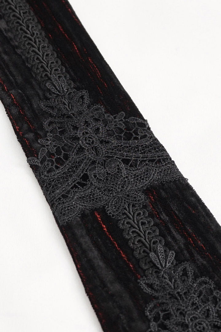 Blood Sacrifice Velvet Necktie - hats & scarves & headwear - VampireFreaks - Devil Fashion