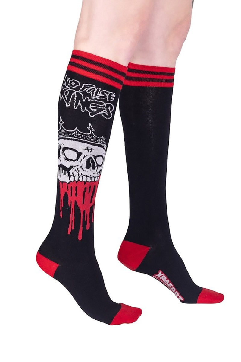 skull knee high socks