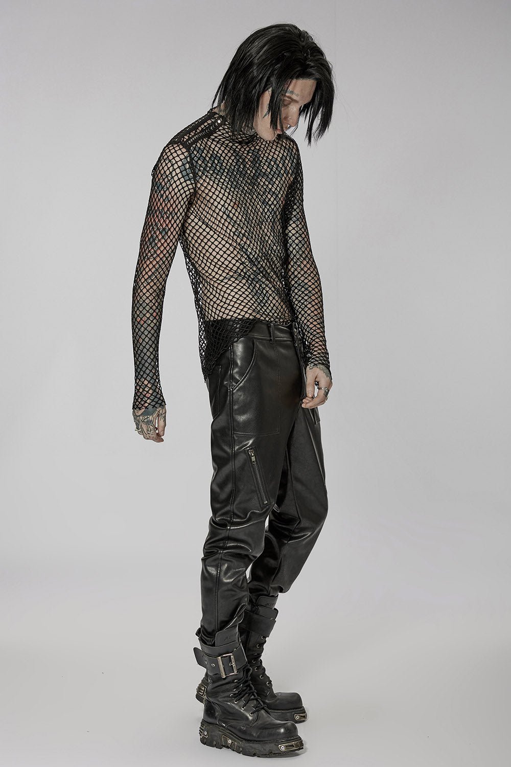 Bloodcurdle Fishnet Top - mens tops - VampireFreaks - Punk Rave