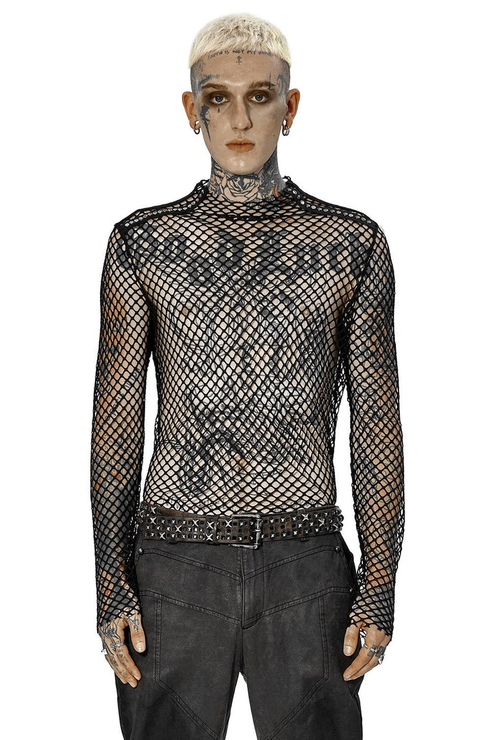 Bloodcurdle Fishnet Top - mens tops - VampireFreaks - Punk Rave