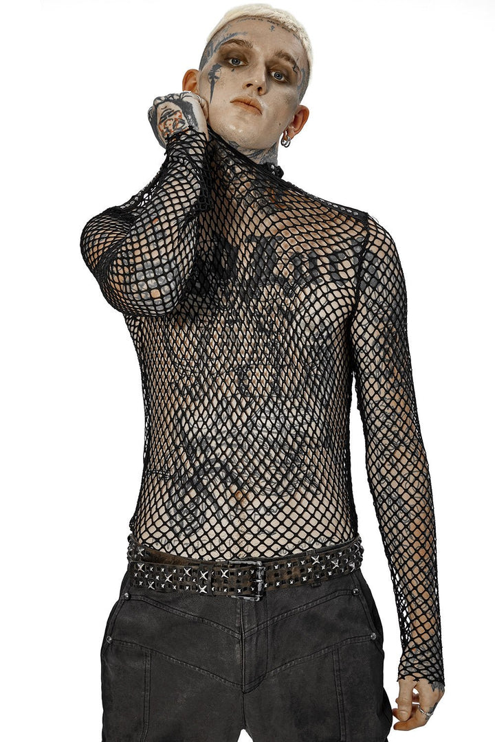 Bloodcurdle Fishnet Top - mens tops - VampireFreaks - Punk Rave