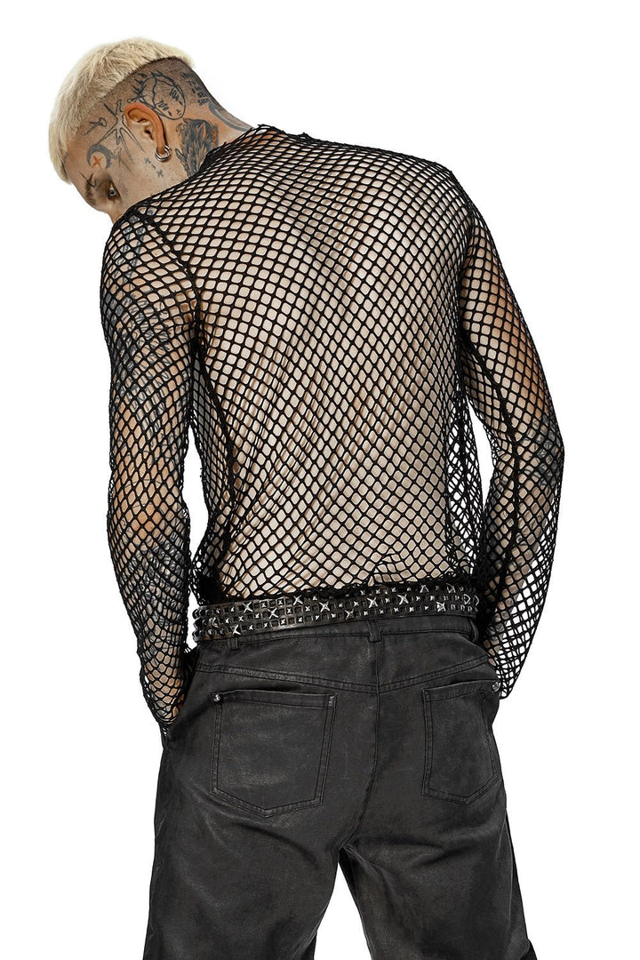 Bloodcurdle Fishnet Top - mens tops - VampireFreaks - Punk Rave