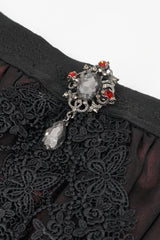 Blooddrop Layered Lace Maxi Skirt - womens bottoms - VampireFreaks - Devil Fashion