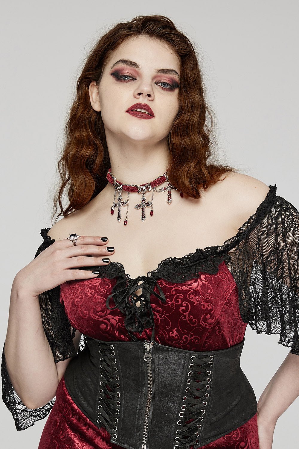 Blooddrop Vampire Goth Necklace [Red]