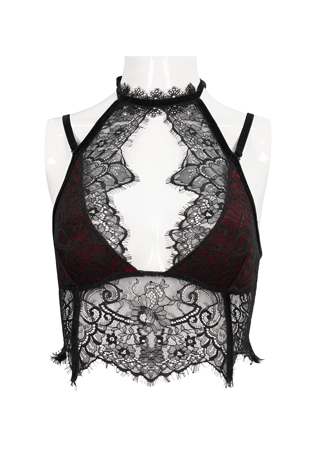 Blooddrop Velvet Crop Top - womens tops - VampireFreaks - Devil Fashion