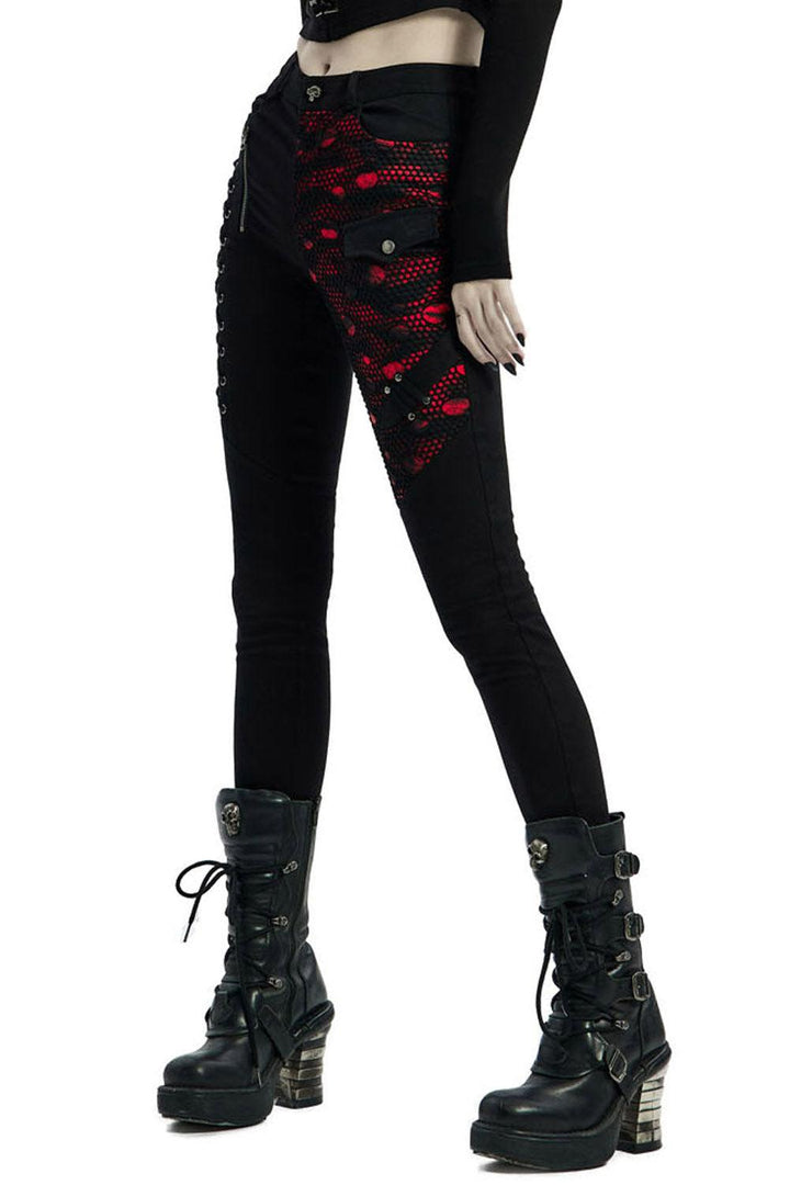 Bloodletting Black Denim Distressed Pants - womens bottoms - VampireFreaks - Punk Rave