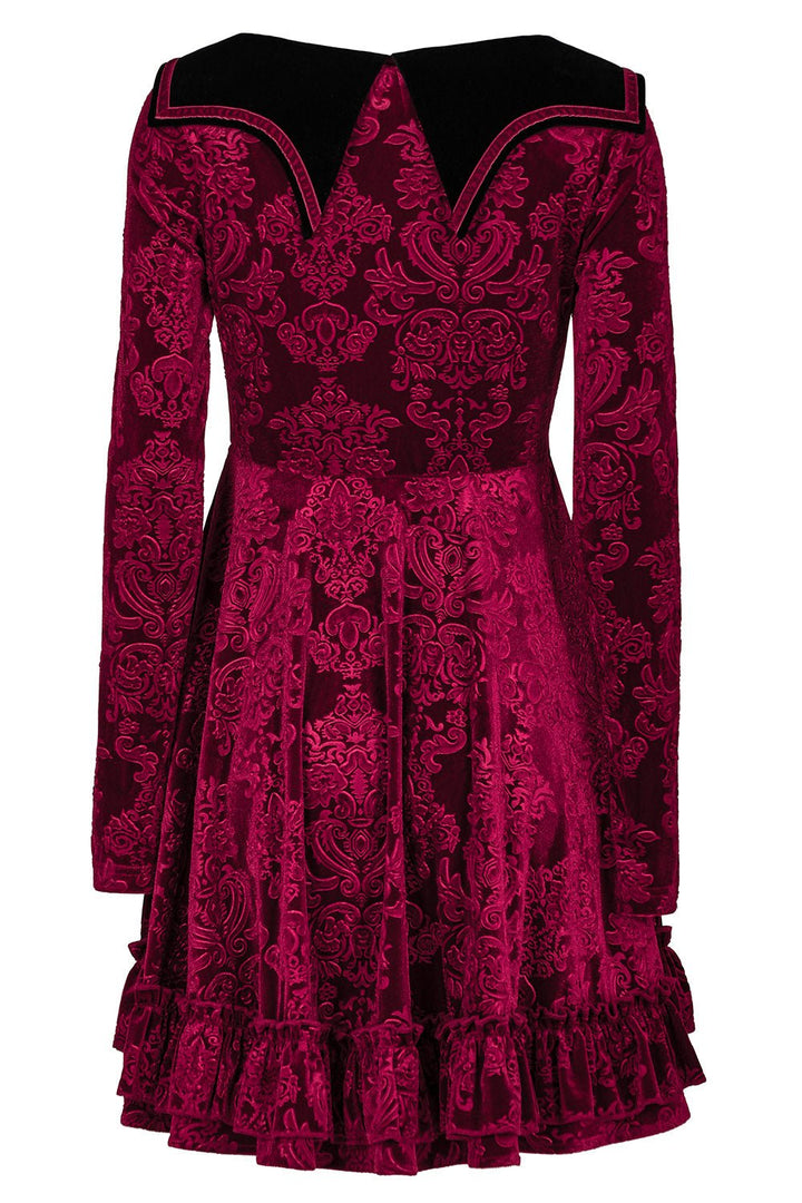 Bloodletting Velvet Dress [VAMP RED] - dresses - VampireFreaks - Punk Rave