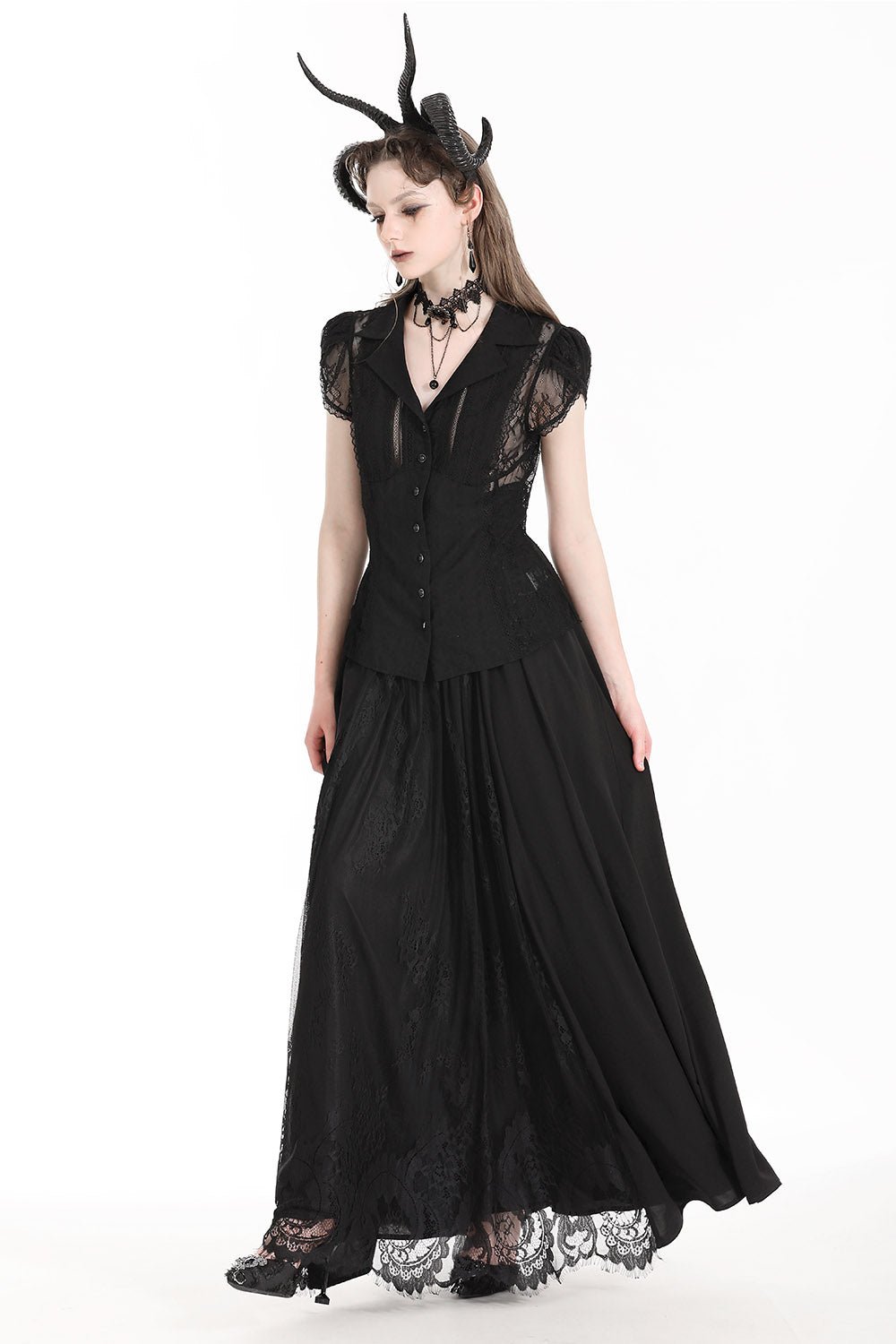 Bloodline Vampire Goth Maxi Skirt - skirts - VampireFreaks - Dark In Love