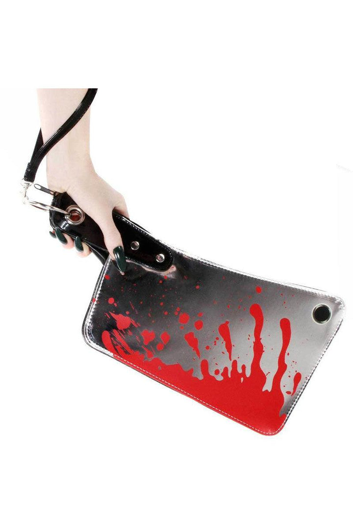 Bloody Cleaver Clutch Bag [Metallic] - bags & wallets - VampireFreaks - Kreepsville