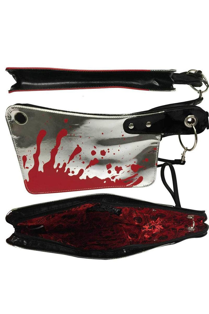 Bloody Cleaver Clutch Bag [Metallic] - bags & wallets - VampireFreaks - Kreepsville