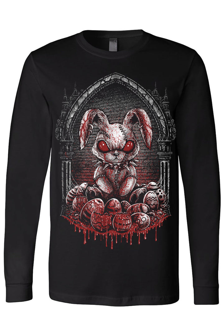 goth easter bunny long sleeve tshirt