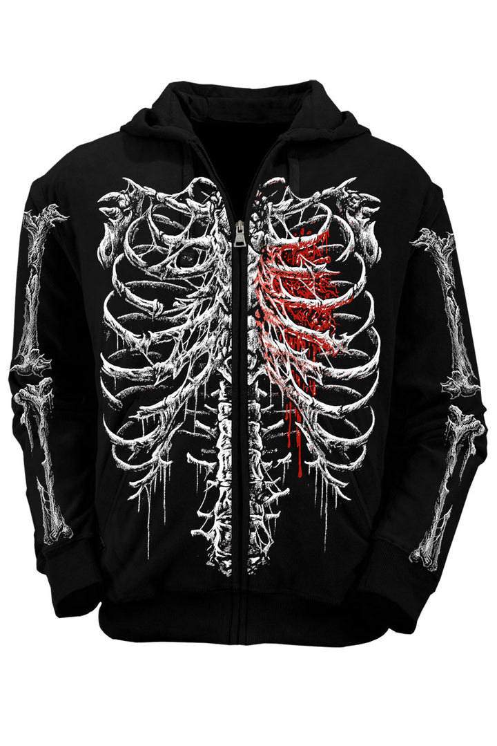 gothic skeleton hoodie