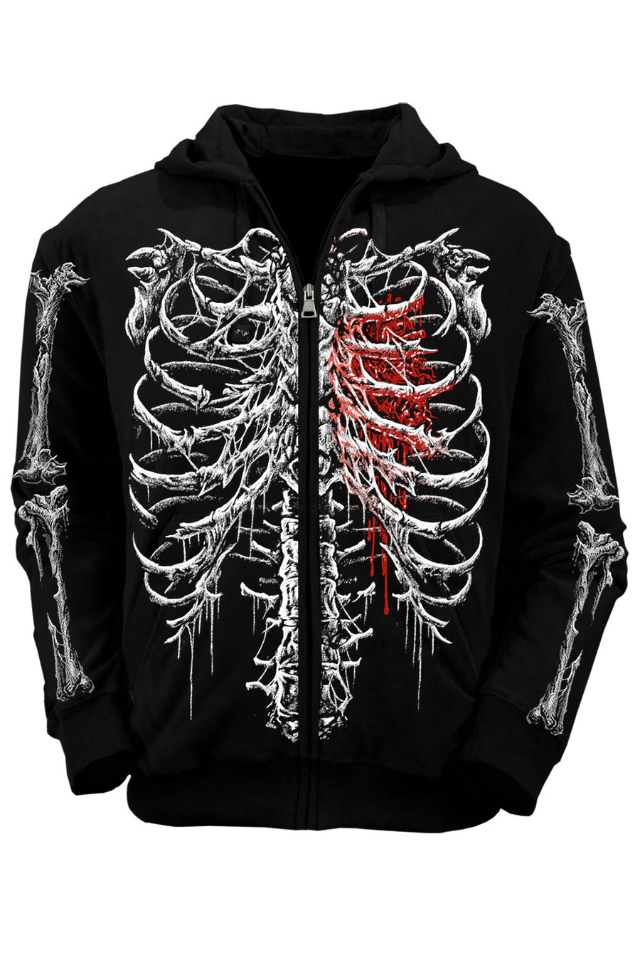 Bleeding Heart Skeleton Hoodie