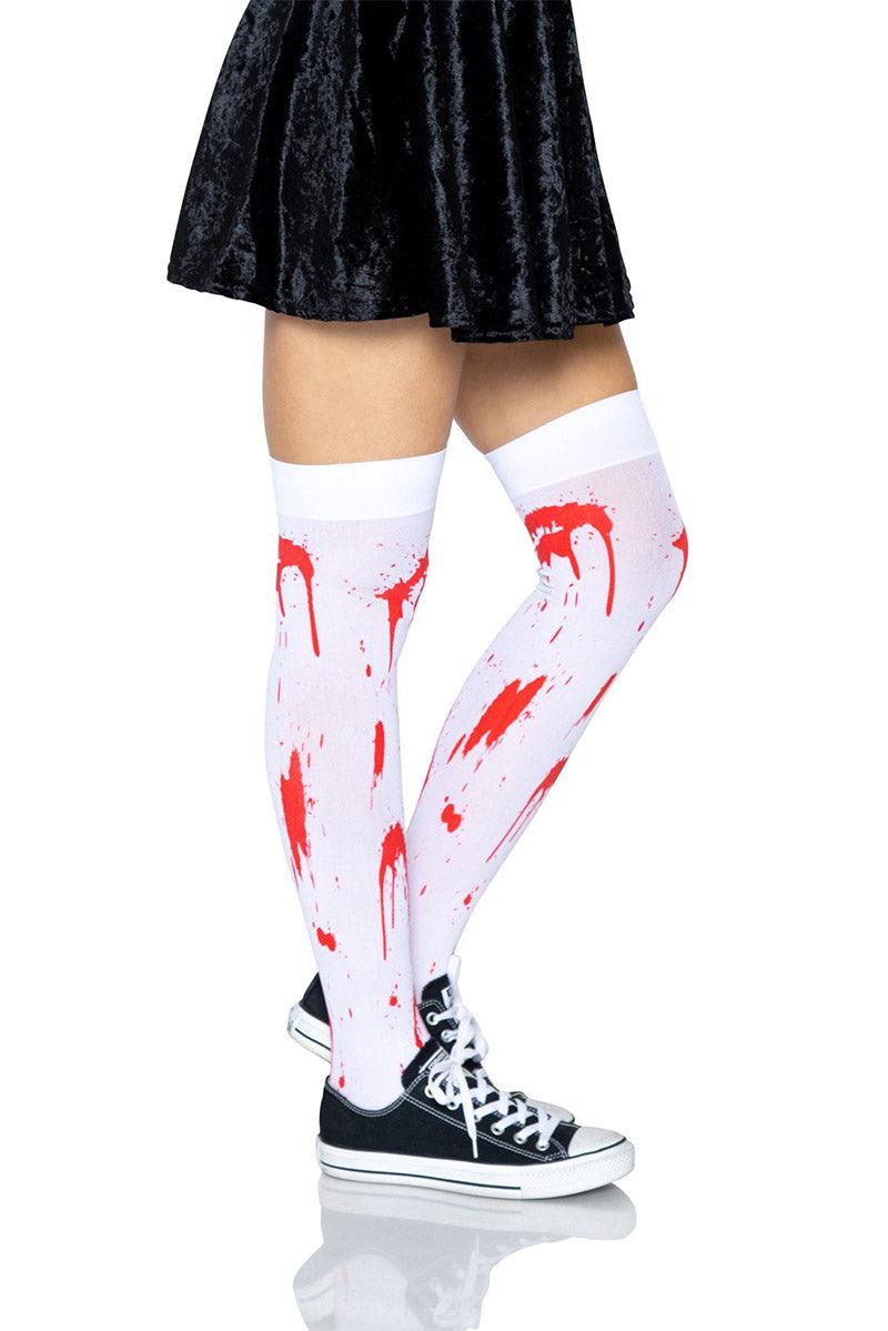 Bloody Zombie Thigh Highs - socks & stockings - VampireFreaks - Leg Avenue