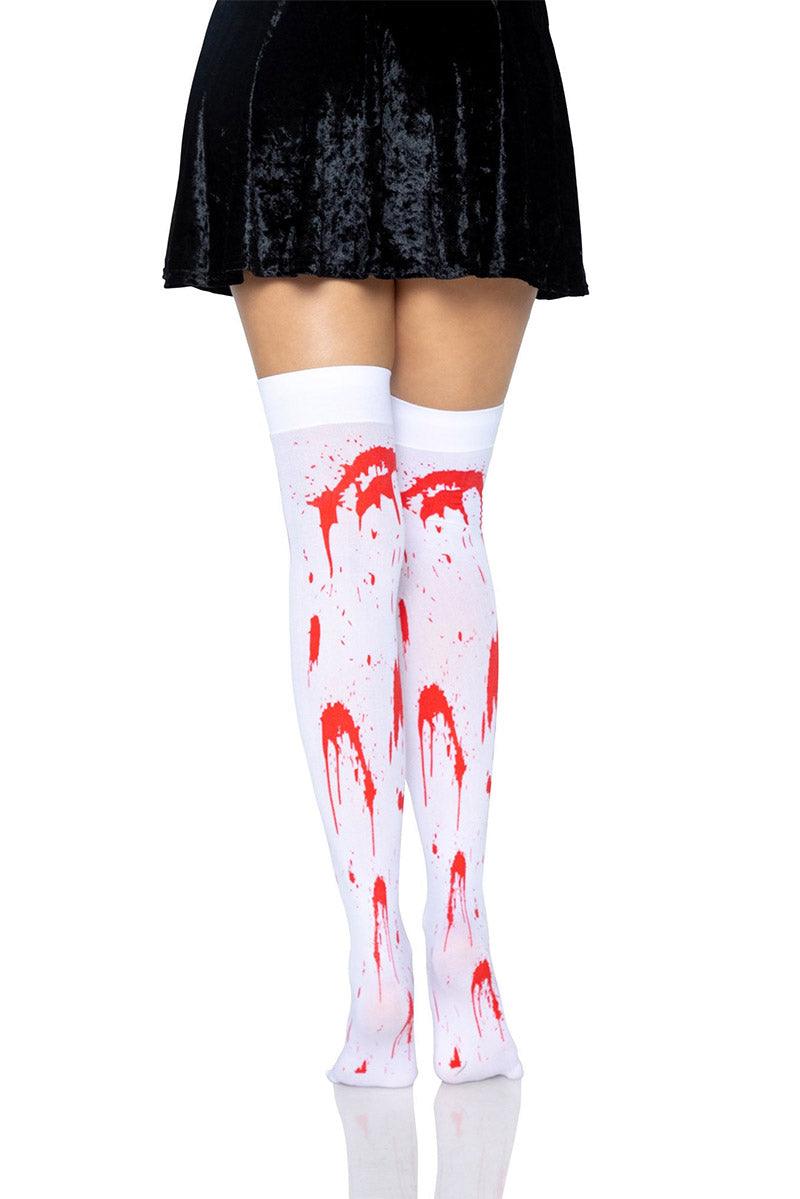 Bloody Zombie Thigh Highs - socks & stockings - VampireFreaks - Leg Avenue