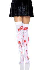 Bloody Zombie Thigh Highs - socks & stockings - VampireFreaks - Leg Avenue