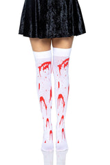 Bloody Zombie Thigh Highs - socks & stockings - VampireFreaks - Leg Avenue