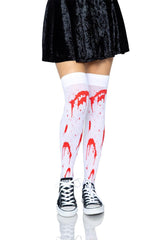 Bloody Zombie Thigh Highs - socks & stockings - VampireFreaks - Leg Avenue
