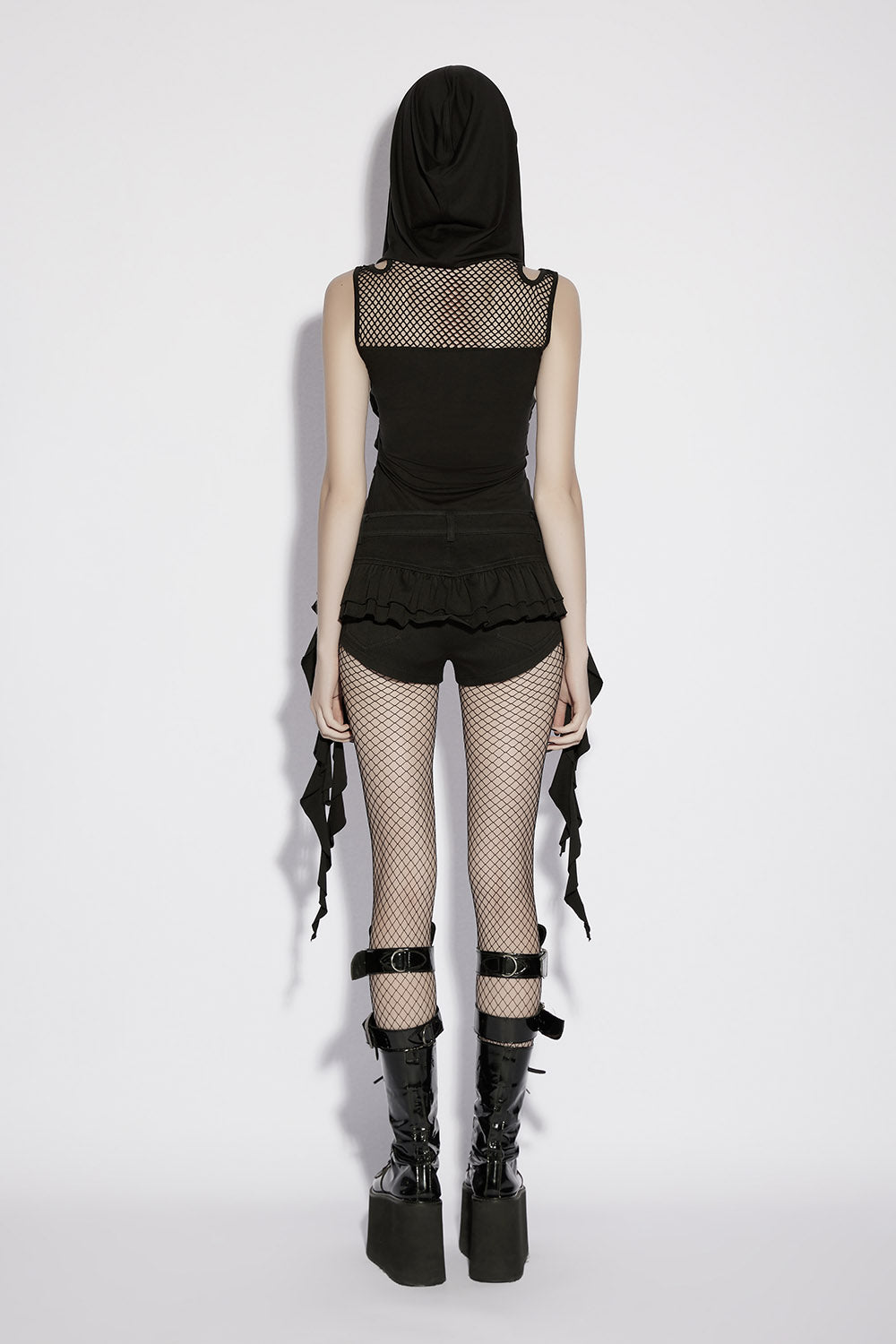 low-rise ruffled shorts