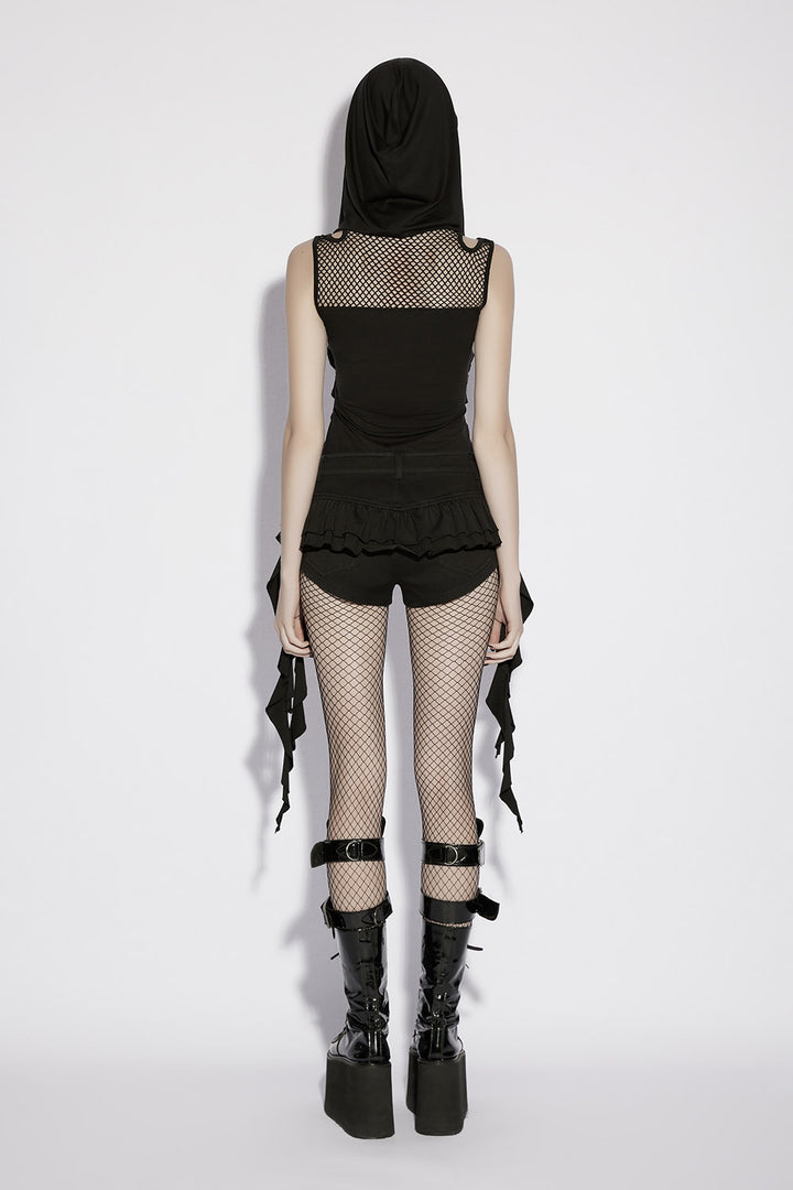 low-rise ruffled shorts