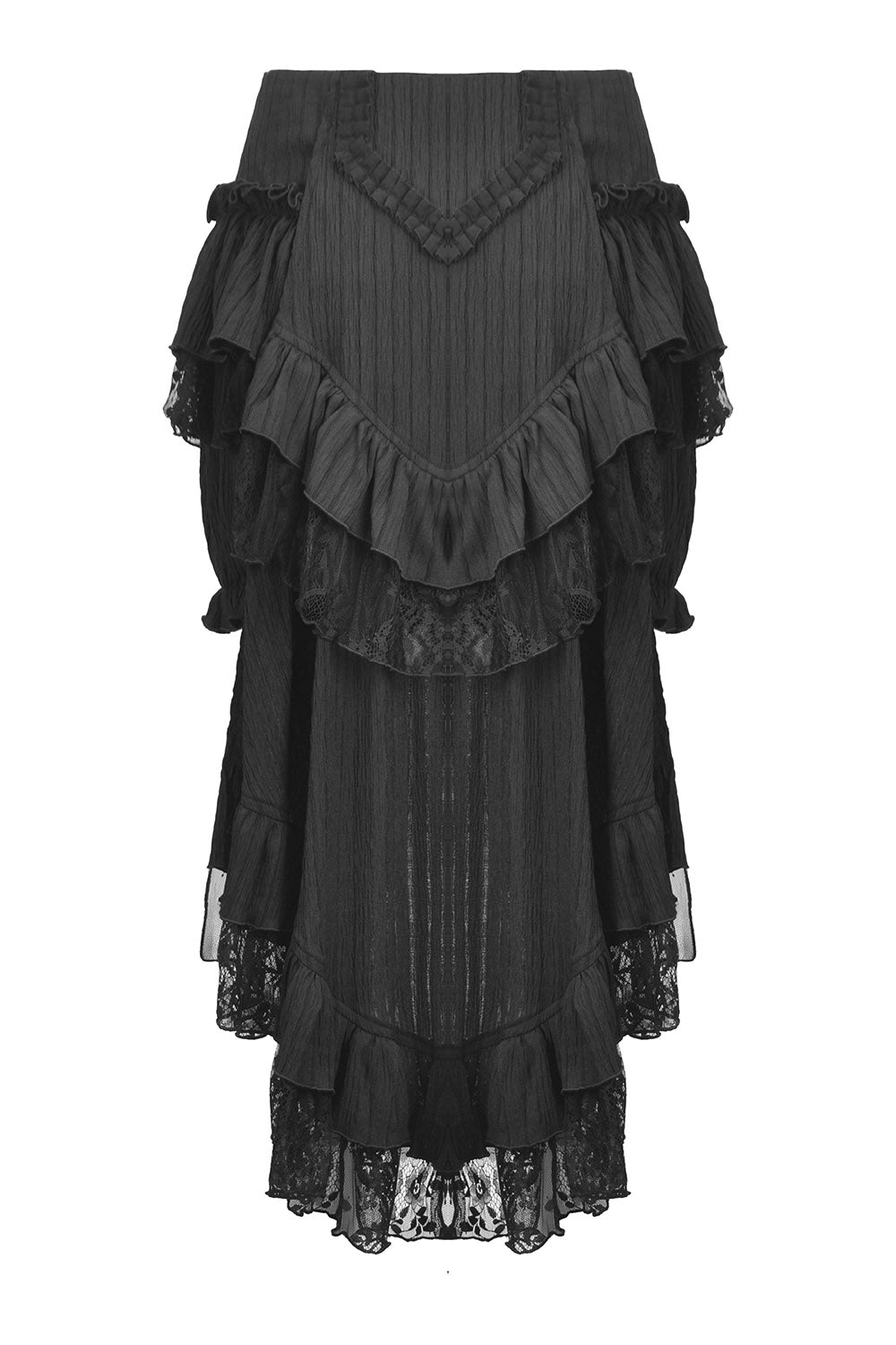 womens ruffled long ruffled hem gothic bloomers with attached skirt