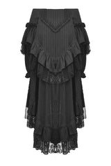 womens ruffled long ruffled hem gothic bloomers with attached skirt