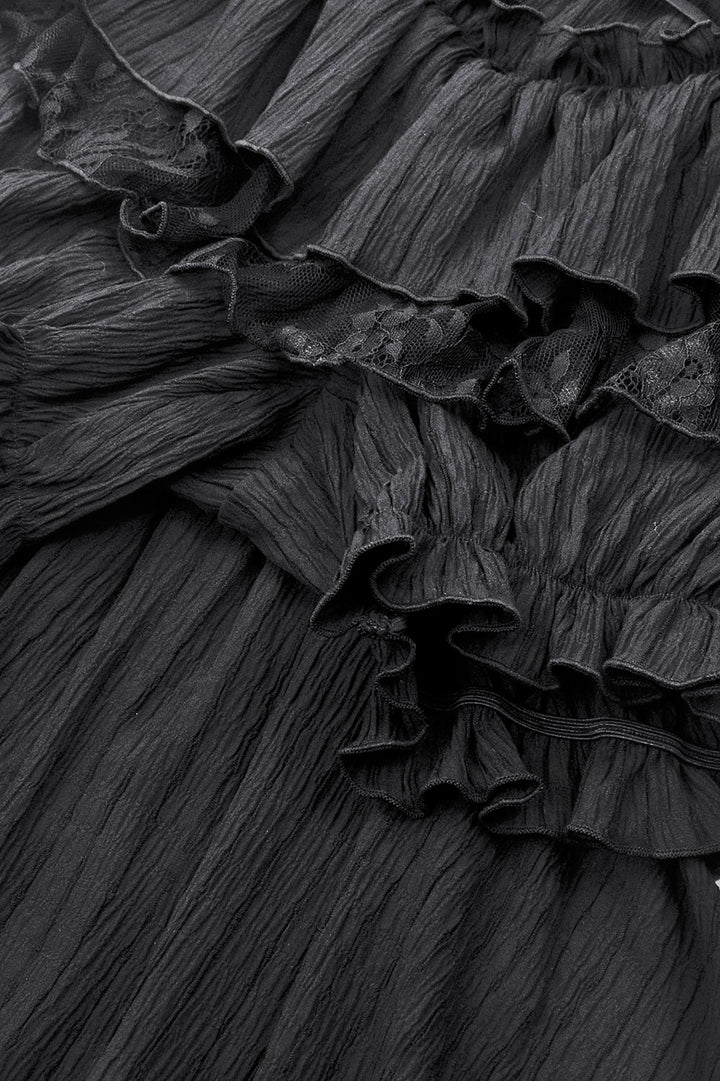dark in love ruffled hem gothic bloomers with attached skirt