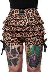 high-rise womens ruffled bloomers with bows