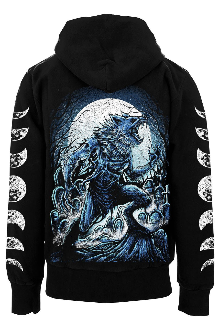 Blue Blood Werewolf Hoodie [Zipper or Pullover] - mens outerwear - VampireFreaks - VampireFreaks